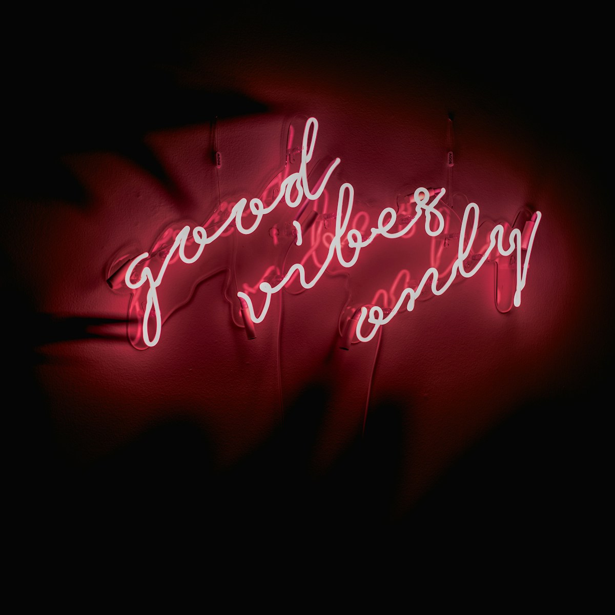 Photo by joah brown Good vibes only led signage